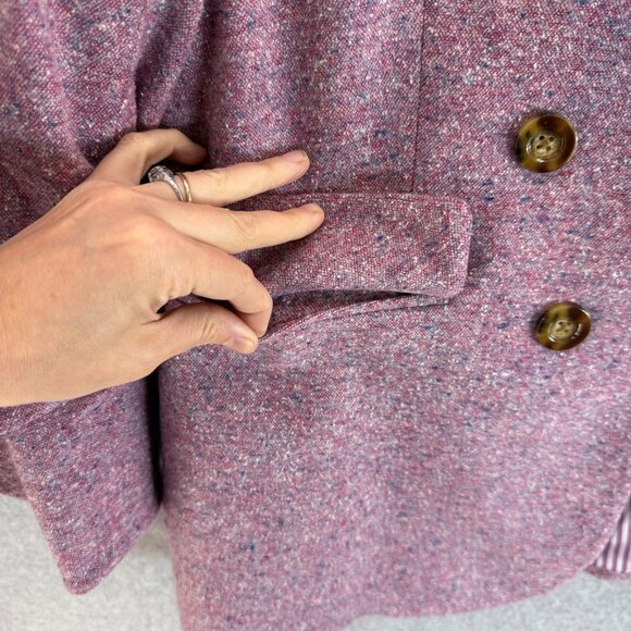 Veronica Beard Revolve Beacon Dickey Jacket Orchid Pink Tweed Womens‎ Size 14 - Picture 5 of 16